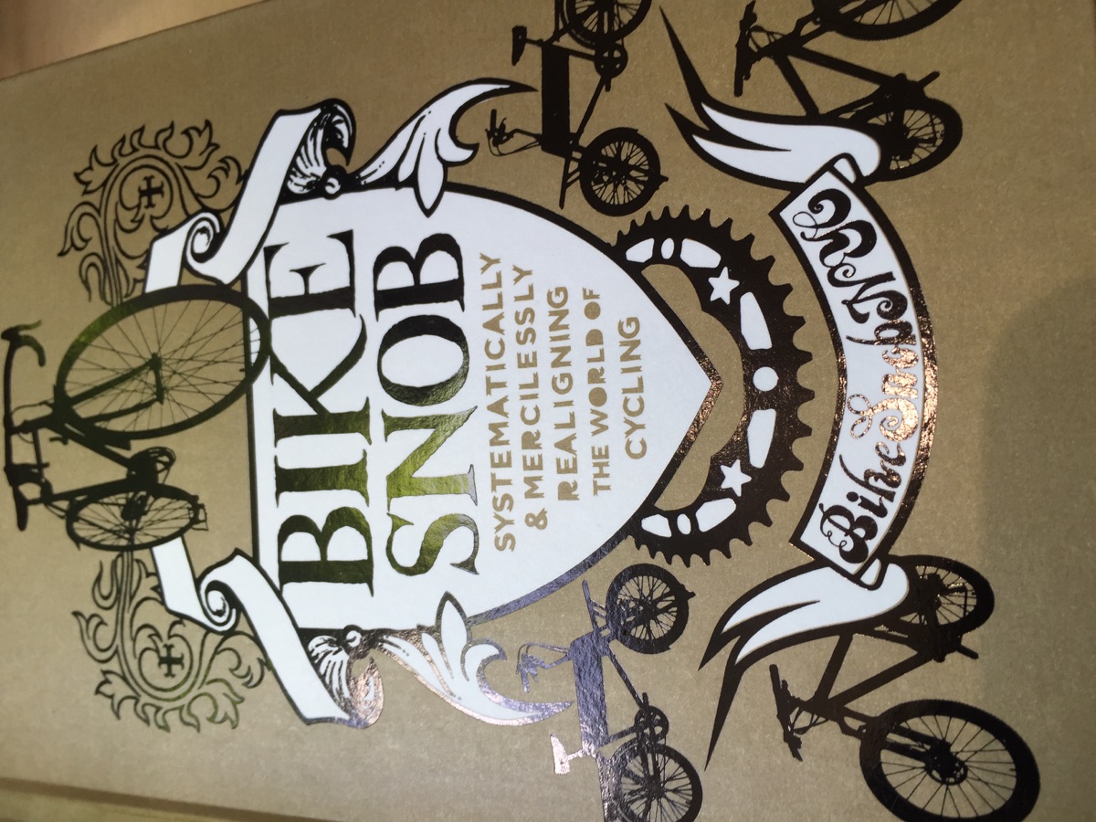 Bike Snob book cover with bicycle illustrations
